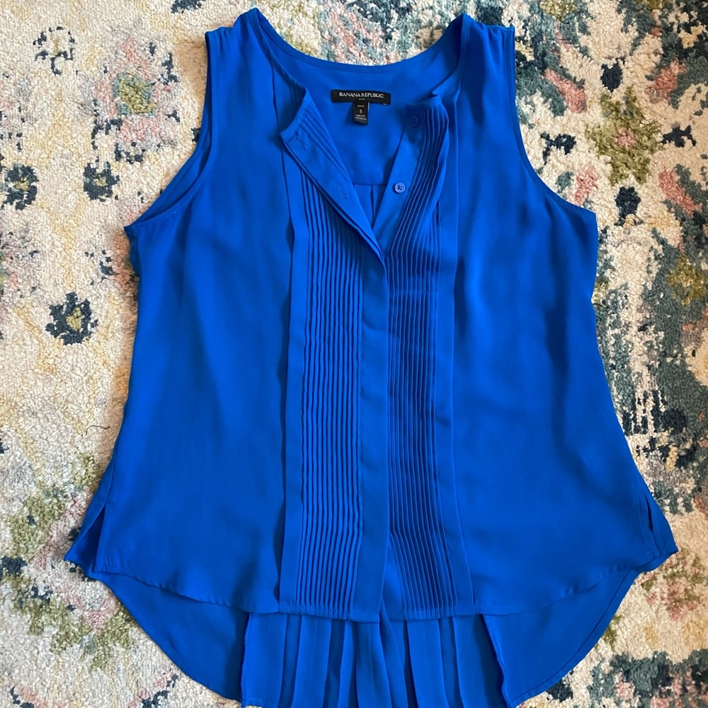Blue Flowy Tank